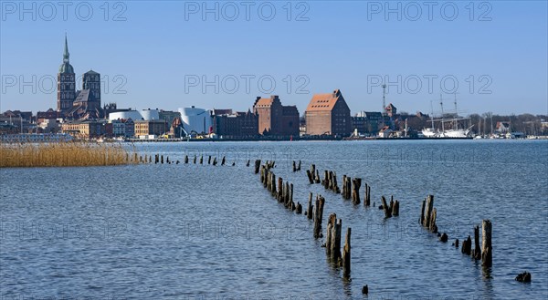 View over the Strelasund crossing to Stralsund