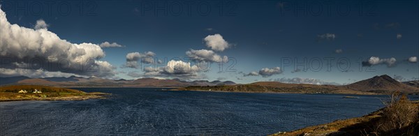 Kenmare Bay with autumn landscape