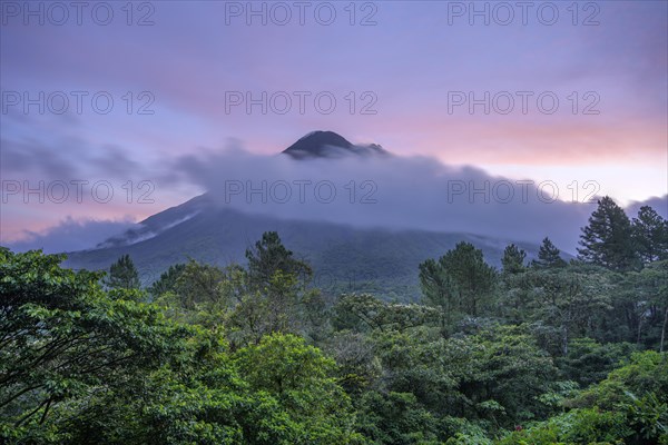 View of Arenal Volcano at sunrise