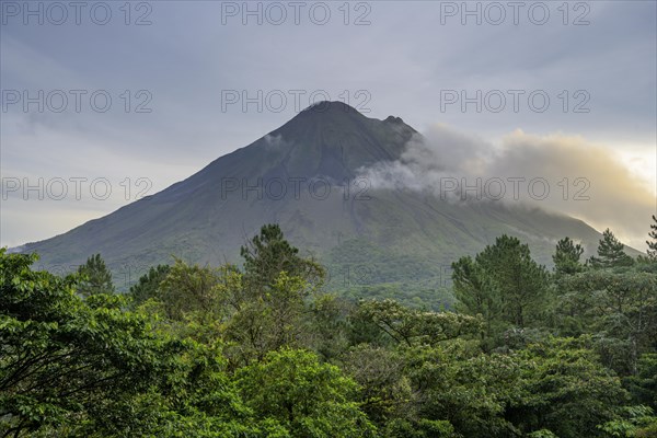 View of Arenal Volcano at sunrise