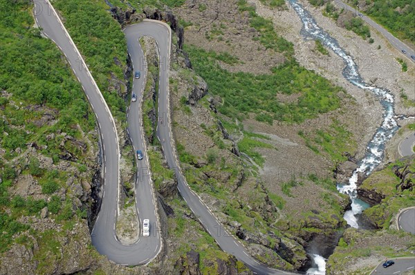 Mountain pass in Zig-Zag serpentines