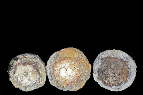 Crystalline residue from leaking batteries