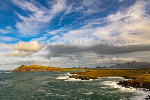 Coumeenoole Beach with cloudy sky