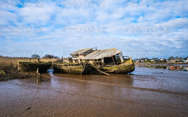 Old Boat Wrecks on the River Exe in Topsham