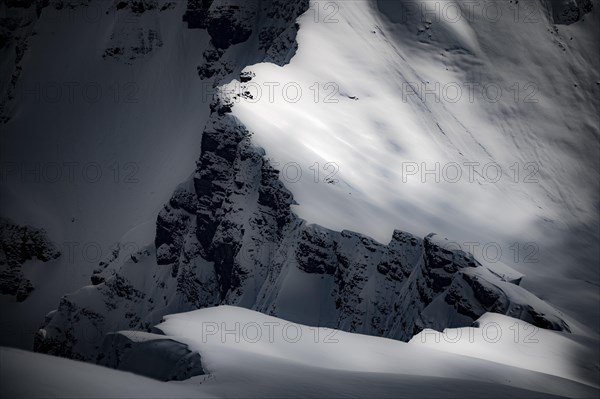 Peak of Hohen Ifen in the fog