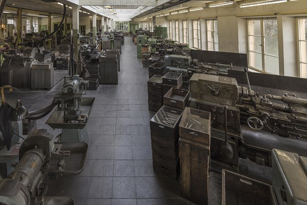 General view of the turning shop of a former valve factory