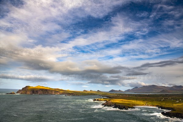 Coumeenoole Beach with cloudy sky