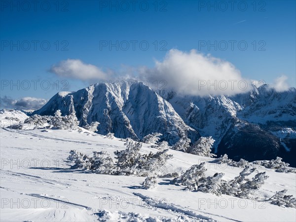 Blue sky over winter landscape