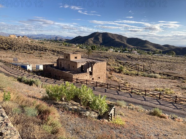 Building of an old silver mine and geode of Pulpi