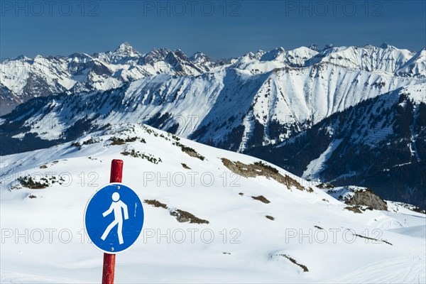 Winter hiking trail