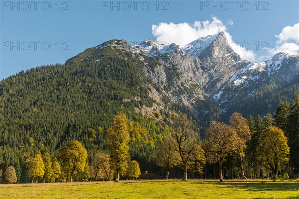 Karwendel Mountains with autumn colours