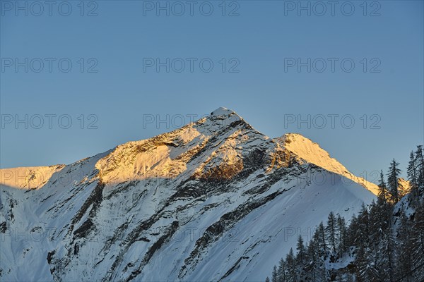 View from Mount Kitzsteinhorn on snow covered mountains