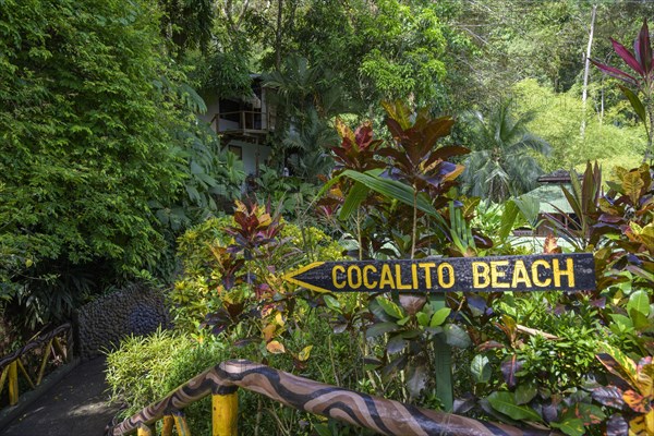 Signpost Cocalito Beach