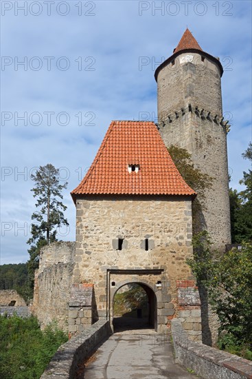 Zvikov Castle at the confluence of the Vltava and Otava Rivers