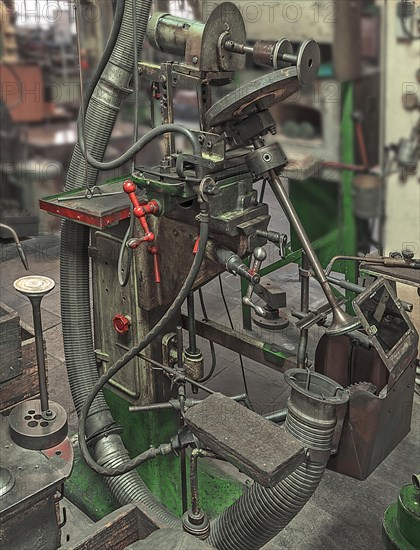 Welding machine in a former valve factory