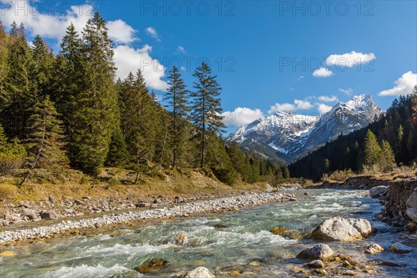 Karwendel Mountains with autumn colours