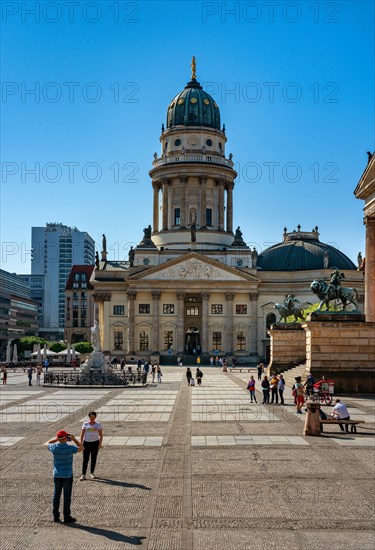 The Gendarmenmarkt with a view of the German Cathedral