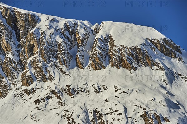 View from Mount Kitzsteinhorn on snow covered mountains