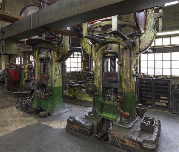 Drop forge with screw presses in a former valve factory