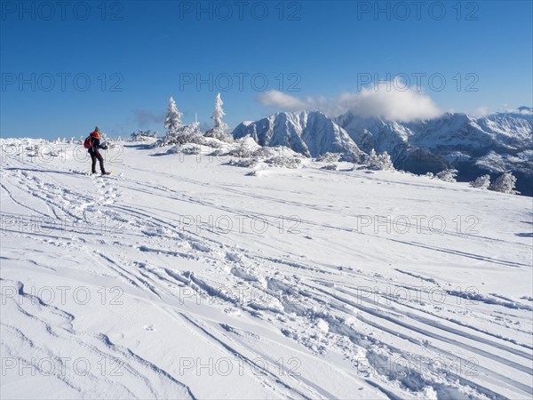 Blue sky over winter landscape