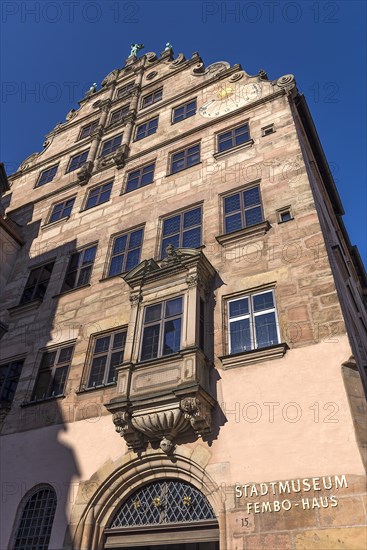 Historic south front of the Fembohaus with oriel