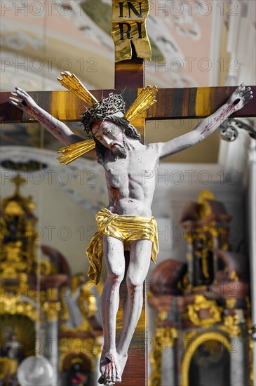 Christ figure on the cross