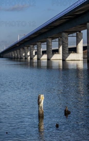 The Ruegen Bridge on the Ruegen Dam between the island and Stralsund