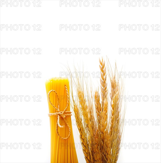 Organic Raw italian pasta and durum wheat grains crop