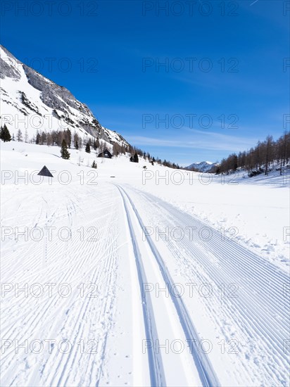 Blue sky over winter landscape