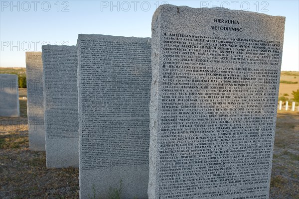 Gravestones at the German military cemetery on the northern outskirts of Chisinau