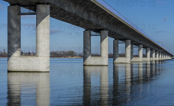 The Ruegen Bridge on the Ruegen Dam between the island and Stralsund