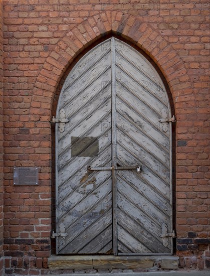 Locked gate at the prison tower on the castle grounds