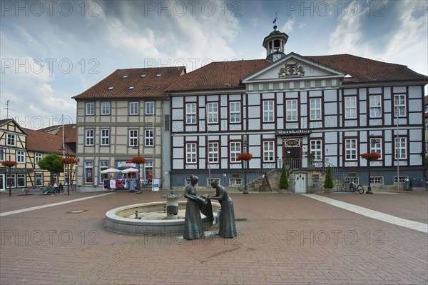 Market square with old town hall and Ratskeller