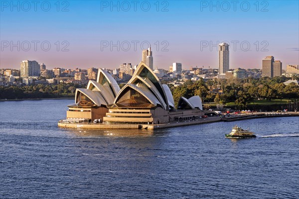 Sydney Opera House seen from the Harbour Bridge