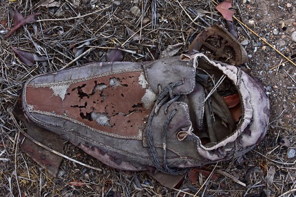 Men's low shoe on the floor