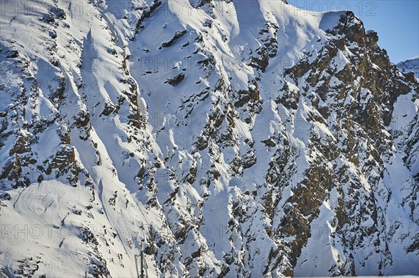 View from Mount Kitzsteinhorn on snow covered mountains