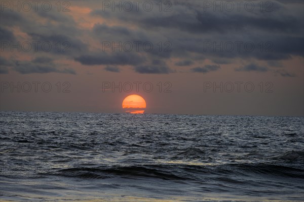 Sunset over the sea