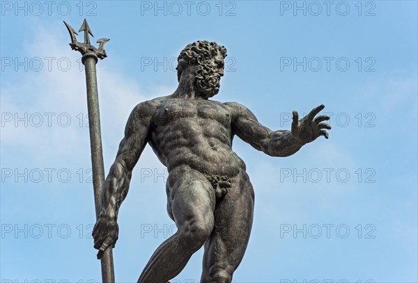 Bronze figure of god Neptune