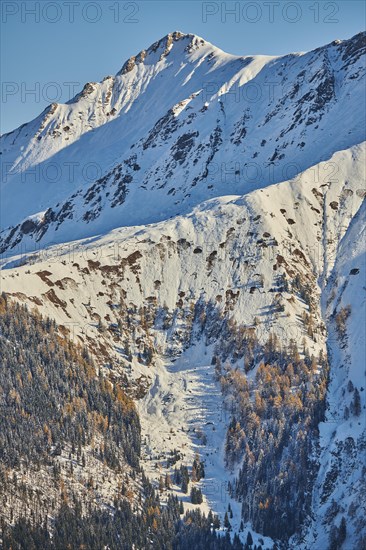 View from Mount Kitzsteinhorn on snow covered mountains