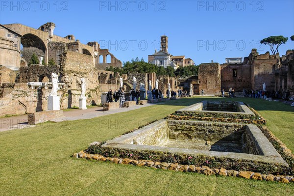 Courtyard of the House of the Vestal Virgins with former water basin