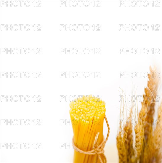 Organic Raw italian pasta and durum wheat grains crop