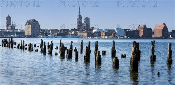 View over the Strelasund crossing to Stralsund