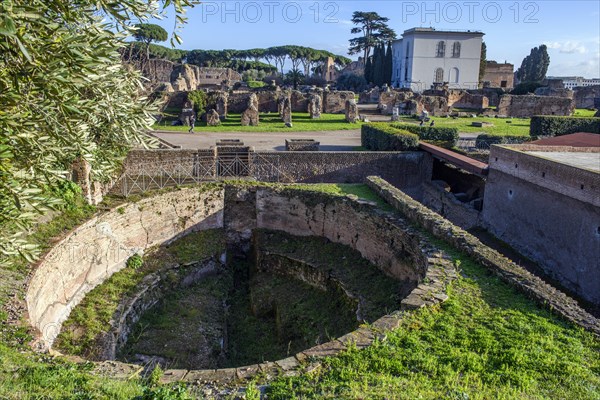 Archaeological soil find of cistern for water supply or well basin