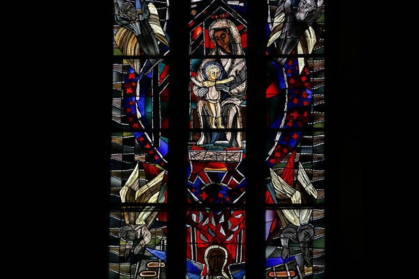 Freedom window by Hans Gottfried von Stockhausen in Ulm Cathedral