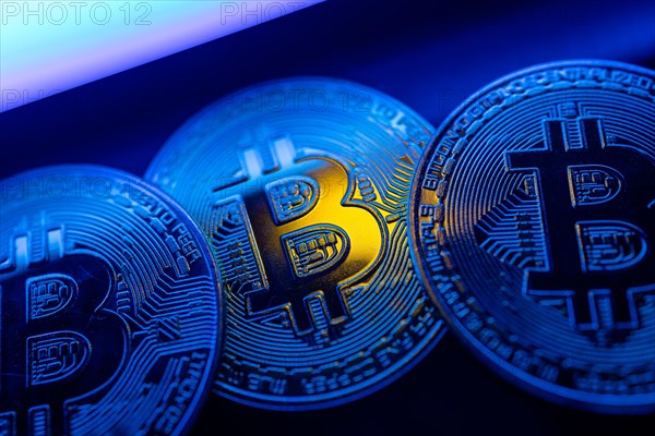 Bitcoins are golden coins and a new cryptocurrency