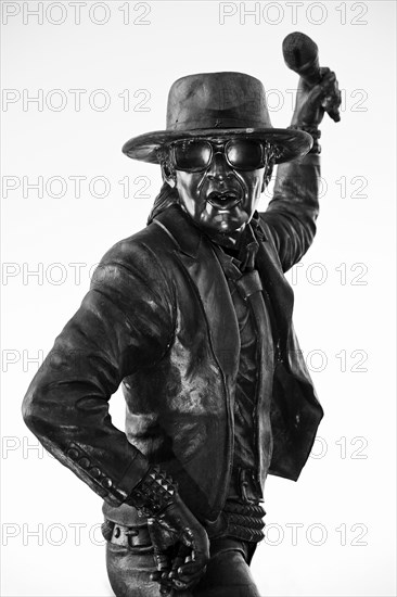 Bronze sculpture of Udo Lindenberg in his birthplace Gronau