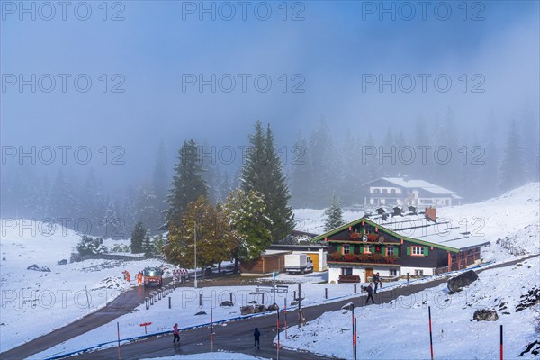 First snow in October at the Winklmoosalm