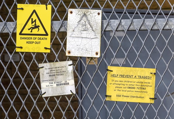 Help Prevent a Tragedy warning signs on electricity substation