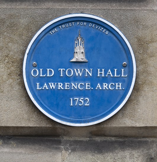 Blue plaque the Old Town Hall