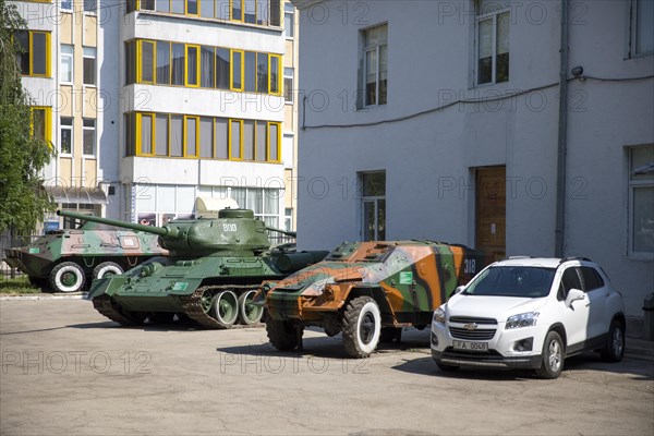 In front of the War Museum in ChiÈ™inau